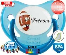 Rugby ballon + prénom: Sucette Physiologique-su7.fr