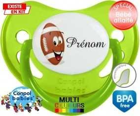 Rugby ballon + prénom: Sucette Physiologique-su7.fr