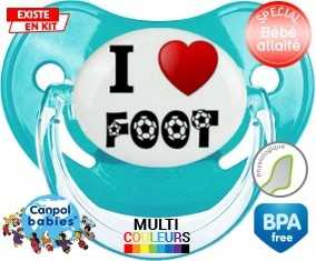 Tetine I love foot humour embout Physiologique personnalisée