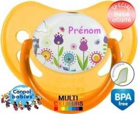 Fleurs + prénom: Sucette Physiologique-su7.fr