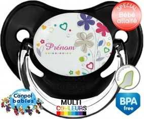 Fleur + prénom: Sucette Physiologique-su7.fr