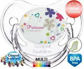 Fleur + prénom: Sucette Physiologique-su7.fr