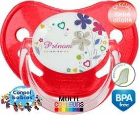 Fleur + prénom: Sucette Physiologique-su7.fr