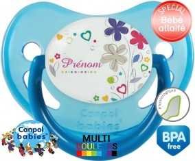 Fleur + prénom: Sucette Physiologique-su7.fr