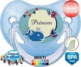Baleine + prénom: Sucette Physiologique-su7.fr