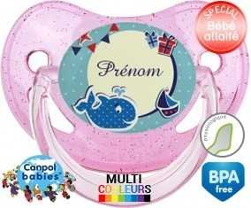 Baleine + prénom: Sucette Physiologique-su7.fr