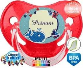 Baleine + prénom: Sucette Physiologique-su7.fr