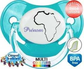 Carte afrique + prénom : Sucette Physiologique personnalisée