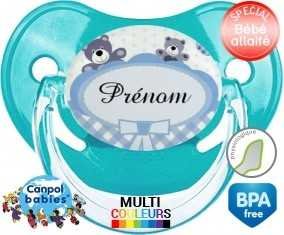 Oursons + prénom : Sucette Physiologique personnalisée