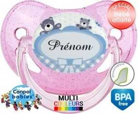 Oursons + prénom: Sucette Physiologique-su7.fr