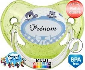 Oursons + prénom: Sucette Physiologique-su7.fr