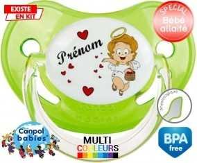 Ange cœur + prénom: Sucette Physiologique-su7.fr