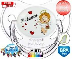 Ange cœur + prénom: Sucette Physiologique-su7.fr