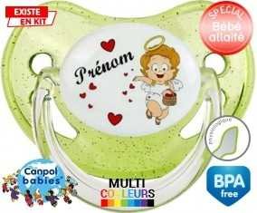 Ange cœur + prénom: Sucette Physiologique-su7.fr