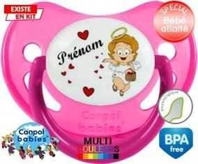 Ange cœur + prénom: Sucette Physiologique-su7.fr