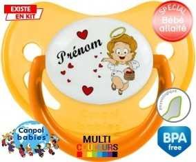 Ange cœur + prénom: Sucette Physiologique-su7.fr