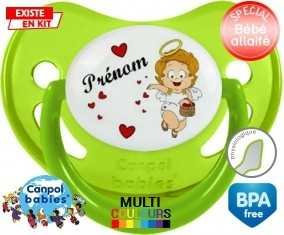 Ange cœur + prénom: Sucette Physiologique-su7.fr