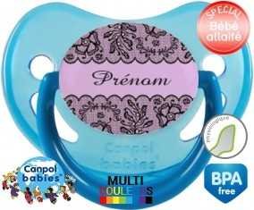 Dentelle + prénom: Sucette Physiologique-su7.fr