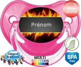Feu flammes + prénom: Sucette Physiologique-su7.fr