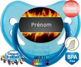 Feu flammes + prénom: Sucette Physiologique-su7.fr