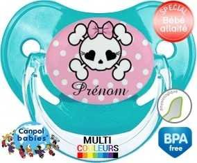 Tetine Bebe rebelle + prénom embout Physiologique personnalisée