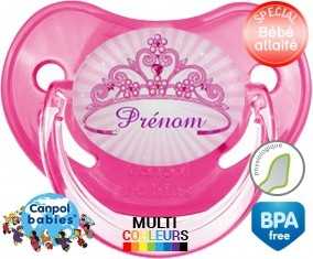 Couronne princesse + prénom: Sucette Physiologique-su7.fr
