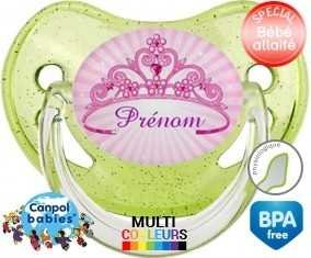 Couronne princesse + prénom: Sucette Physiologique-su7.fr