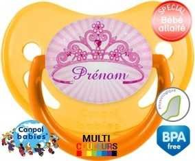 Couronne princesse + prénom: Sucette Physiologique-su7.fr