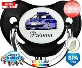 Voiture de police style1 + prénom: Sucette Physiologique-su7.fr