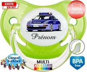 Voiture de police style1 + prénom: Sucette Physiologique-su7.fr