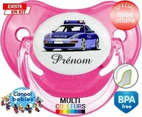 Voiture de police style1 + prénom: Sucette Physiologique-su7.fr