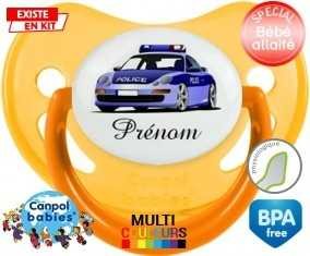 Voiture de police style1 + prénom: Sucette Physiologique-su7.fr
