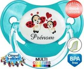 Coccinelles + prénom : Sucette Physiologique personnalisée