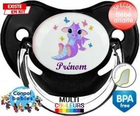 Dragon papillons + prénom: Sucette Physiologique-su7.fr