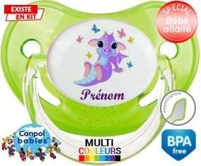 Dragon papillons + prénom: Sucette Physiologique-su7.fr