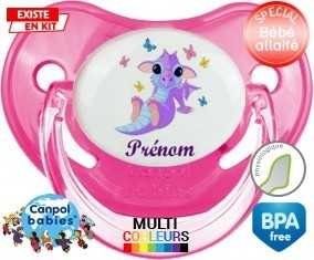 Dragon papillons + prénom: Sucette Physiologique-su7.fr