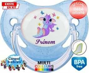 Dragon papillons + prénom: Sucette Physiologique-su7.fr