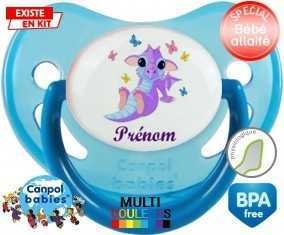 Dragon papillons + prénom: Sucette Physiologique-su7.fr
