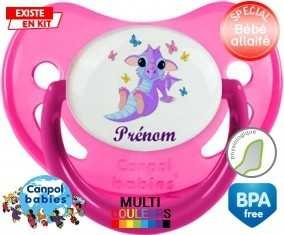 Dragon papillons + prénom: Sucette Physiologique-su7.fr