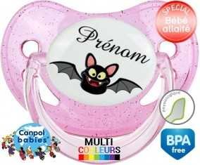 Chauve souris rigolote + prénom: Sucette Physiologique-su7.fr