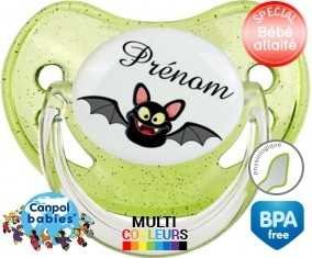Chauve souris rigolote + prénom: Sucette Physiologique-su7.fr