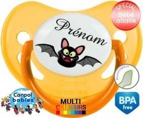 Chauve souris rigolote + prénom: Sucette Physiologique-su7.fr