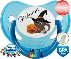 Chat citrouille + prénom: Sucette Physiologique-su7.fr