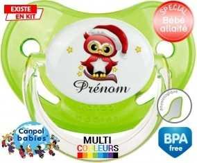 Hibou de noël + prénom: Sucette Physiologique-su7.fr