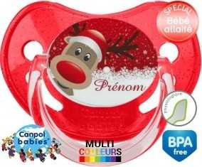 Cerf de noël + prénom: Sucette Physiologique-su7.fr