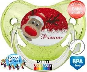 Cerf de noël + prénom: Sucette Physiologique-su7.fr