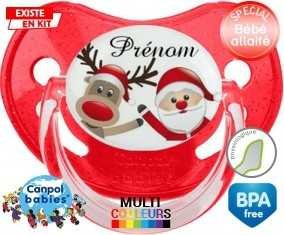 Renne et père noël + prénom: Sucette Physiologique-su7.fr