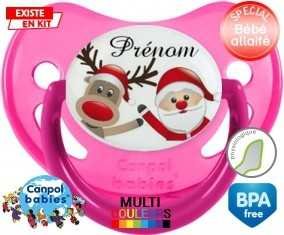 Renne et père noël + prénom: Sucette Physiologique-su7.fr
