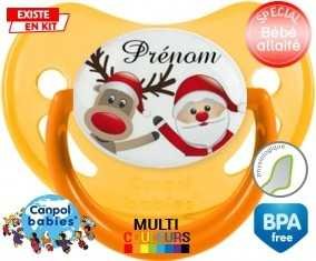 Renne et père noël + prénom: Sucette Physiologique-su7.fr