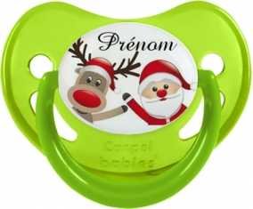 Renne et père noël + prénom: Sucette Physiologique-su7.fr